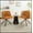 Orange, variant on 270° Swivel Home Office Desk Chairs Set of 2,Modern Dining Chairs, Upholstered Bedroom Chairs with Metal Base,Makeup Chair for Vanity, for Living Room, Bedroom,Study Room,Dining Room