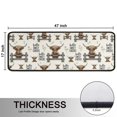 thumbnail image 5 of Kitchen Rugs Sets Of 2,Beige Highland Cow Fence Daisy Pattern Anti Fatigue Kitchen Mat Rugs Non Slip Washable,Decorative Kitchen Floor Mats for Kitchen,Sink,Laundry,17"x47"+17"x47", 5 of 5
