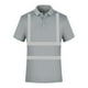 thumbnail image 1 of Camisas de Manga Corta de los Hombres Color Sólido Reflectante Ligero Transpirable Botón de la Camisa de Solapa Fácil, Girar Abajo Cuello Superior, 1 of 5