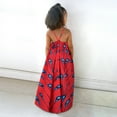 thumbnail image 7 of Zhuashum Girls Dress 5-6 Years Traditional Dashiki Dresses Round Neck Flower Graphic Sundress Sleeveless Spring Summer Elegance Girl Clothes Red, 7 of 7