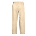 thumbnail image 5 of Mens Baggy Bootcut Sweatpants Wide Leg Flared Stretch Elastic Waist Drawstring Cotton Lounge Workout Casual Pants Yellow XL, 5 of 6
