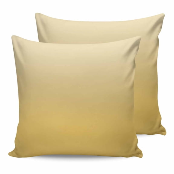 Outdoor Waterproof Throw Pillow Covers Set of 2 Ombre Yellow Decorative Pillowcases Square Outdoor Pillows Cushion Case 16x16 Inch Gradient Colorf Patio Pillows for Couch Sofa Bed Garden