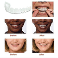 thumbnail image 1 of Par de dentaduras postizas superior e inferior de alta calidad, sonrisa instantánea, ajuste cómodo, dientes cosméticos elásticos, dentadura postiza superior, chapa cosmética brillar Electrónica, 1 of 4