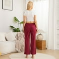 thumbnail image 2 of HEARTNICE Womens Pajama Pants, Soft Lounge Sleep Pants with Pockets Long Modal Pj Bottoms (BURGUNDY, S), 2 of 3