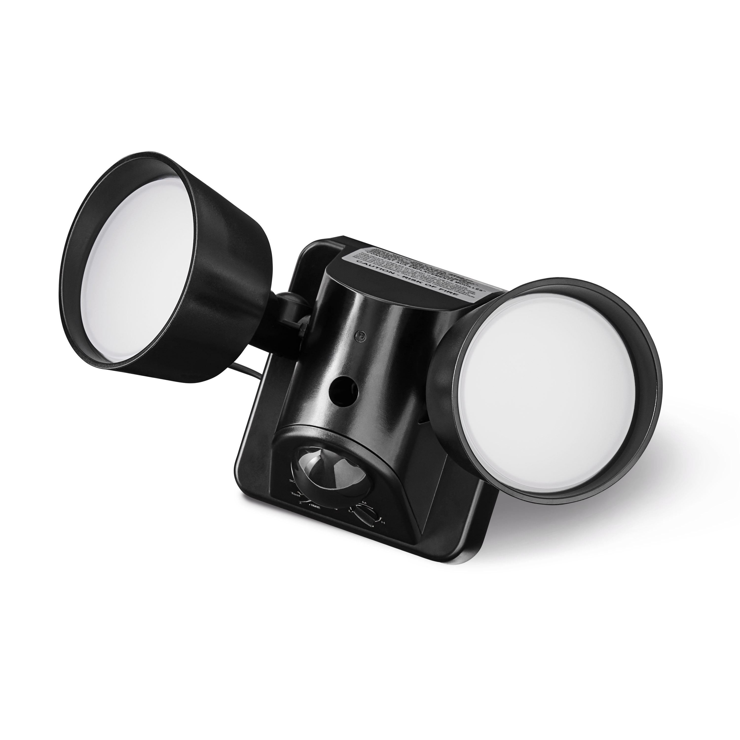 (2 pack) Hyper Tough 2-Head LED Direct Wire Motion Sensing Outdoor Security Light, Black, 120 Degrees, 2500 Lumens, 120V
