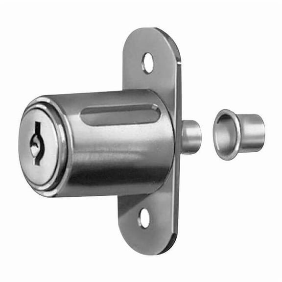 Compx National Sliding Door Lock, Nickel,Key C413A C8043-C413A-14A