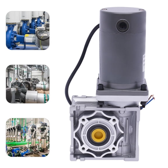 DC24V Worm Gear Reducer Gearbox Electric RV Gear Motor High Torque 120W