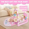 thumbnail image 7 of EOTVIA Baby Play Mat with Piano, Musical Activity Fitness Gym for Newborn, Infant Playmat Piano Suitable for 0-3 Year Boys and Girls Tummy Time, Pink, 7 of 7