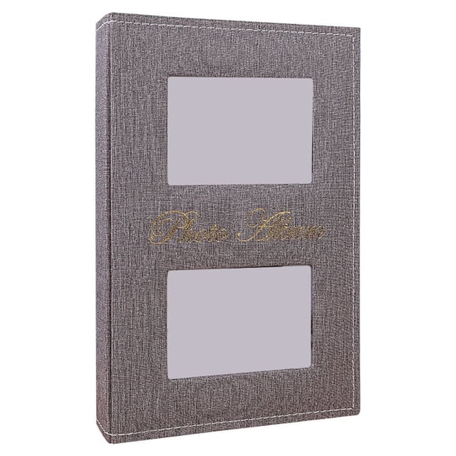 Álbum de fotos de graduación de cuero de 6 pulgadas, 300 bolsillos de almacenamiento, memoria de Scrapbooking, libro de colección de película Almacenamiento y organización del hogar Marron oscuro Inteprter HA074488-03
