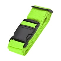 Unique Bargains Luggage Straps Suitcase Belts with Buckle Label PP Travel Bag Packing Light Green