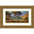 thumbnail image 1 of Sviridov, Sergei 32x18 Gold Ornate Wood Framed with Double Matting Museum Art Print Titled - Rocky Coast XXI, 1 of 4