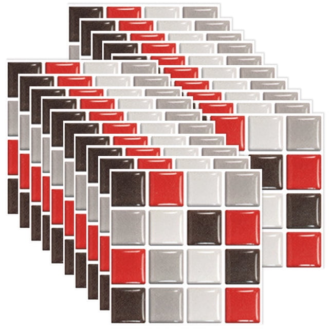 40Pcs Mosaic Tile Transfer for Home Decor, Peel and Stick Self-Adhesive Tile Decal, Water-Proof Backsplash Tile Sticker for Kitchen Bathroom,10x10cm