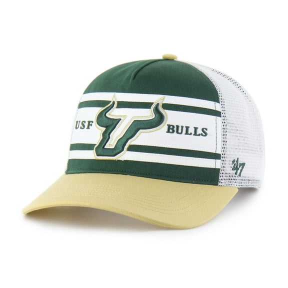 Youth '47 Green/Gold South Florida Bulls Super Stripe Hitch Adjustable Trucker Hat