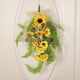 thumbnail image 5 of Flores artificiales, flores falsas, simulación de primavera, girasol, simulación de pared, decoración colgante para el hogar, corona de girasol, guirnalda artificial, colgantes, decoración, corona art, 5 of 5