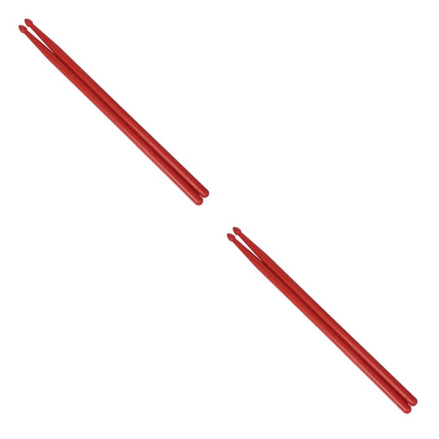 Sonducket baqueta de nylon baqueta de tambor compatible con mangos de instrumentos musicales irrompibles Rojo 2piezas