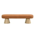 thumbnail image 7 of Christopher Knight Home Scandinavian 63" Entryway Bench, Boucle Upholstered Ottoman, Orange, 7 of 7
