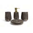 thumbnail image 1 of Juego de 4 accesorios de baño de cerámica: portacepillos, dispensador de jabón, vaso y jabonera., 1 of 2