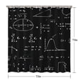 thumbnail image 5 of Math Equations Calculus Black Pattern Shower Curtain 72"x72" ,Bathroom Decorative Shower Curtains Set with 12 Hooks,Modern Waterproof Washable Shower Curtain, 5 of 6