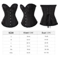 thumbnail image 4 of GRACE1 Mujeres Modelador de cintura Gótico Satén Brocado Stays Corset Corsé Bustier Top Top con cordones Sexy Vestidos elegantes Cincher de entrenamiento de cintura Overbust deshuesado/Multicolorpangj, 4 of 4