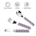 thumbnail image 3 of Picia rock Skull record Print Children's Knife, Fork And Spoon Set - Kids’ Knife Fork Spoon - Stainless Steel Kids Silverware Set - Metal Kids Cutlery Set, 3 of 8