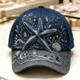 thumbnail image 2 of Women's Baseball Cap Lightweight Animal Printed Adjustable Curved Brim Baseball Cap Outdoor Trucker Hats Women Blue, 2 of 3