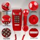 thumbnail image 4 of Classic Wall Phones for Landline with Mechanical Ringing, Single Line 2554 Wall Telephone with Voicemail Indicator,Red, 4 of 5