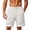 Beige, variant on Men's Hiking Shorts 9 inch Casual Elastic Waist Drawstring Summer Beach Short with Zipper Pockets Black