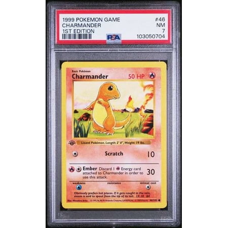 Pokemon Base Set Charmander (PSA 7 - First Edition)