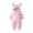 Pink, variant on Fesfesfes Toddler Neutral Baby Bodysuit Boys Girls Color Plush Cute Rabbit Ears Winter Thick Keep Warm Jumpsuit Romper Under 10$