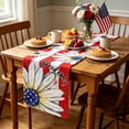thumbnail image 6 of Memorial Day Saving!4th of July Decorations, Independence Day Table Flag Red White Blue Star Striped Floral Print Dining Table Decoration, 6 of 7