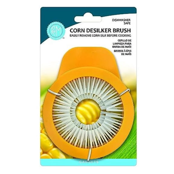 R&M International Corn Cob Desilking Brush, Standard, Yellow, Carded