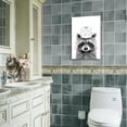 thumbnail image 4 of 4Pcs Funny Bear Bathroom Canvas Wall Art Black And White Animal Wall Decor Picture Cute Bathroom Posters Prints for Restroom Washroom Dorm Laundry Room Decorations, 4 of 6