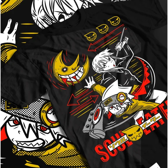 Death the Kid Soul Eater T-Shirt Japanese Anime Manga Black Star Shirt All Size | eBay