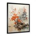 thumbnail image 3 of Designart "Asian Art Landscape With Red Tree I" Asian Art Picture Framed Wall Decor, 3 of 5