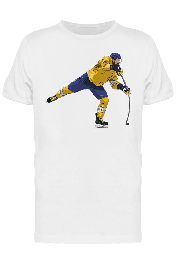 Offensive Ice Hockey Player T-Shirt Men -Image by Shutterstock, Male Large