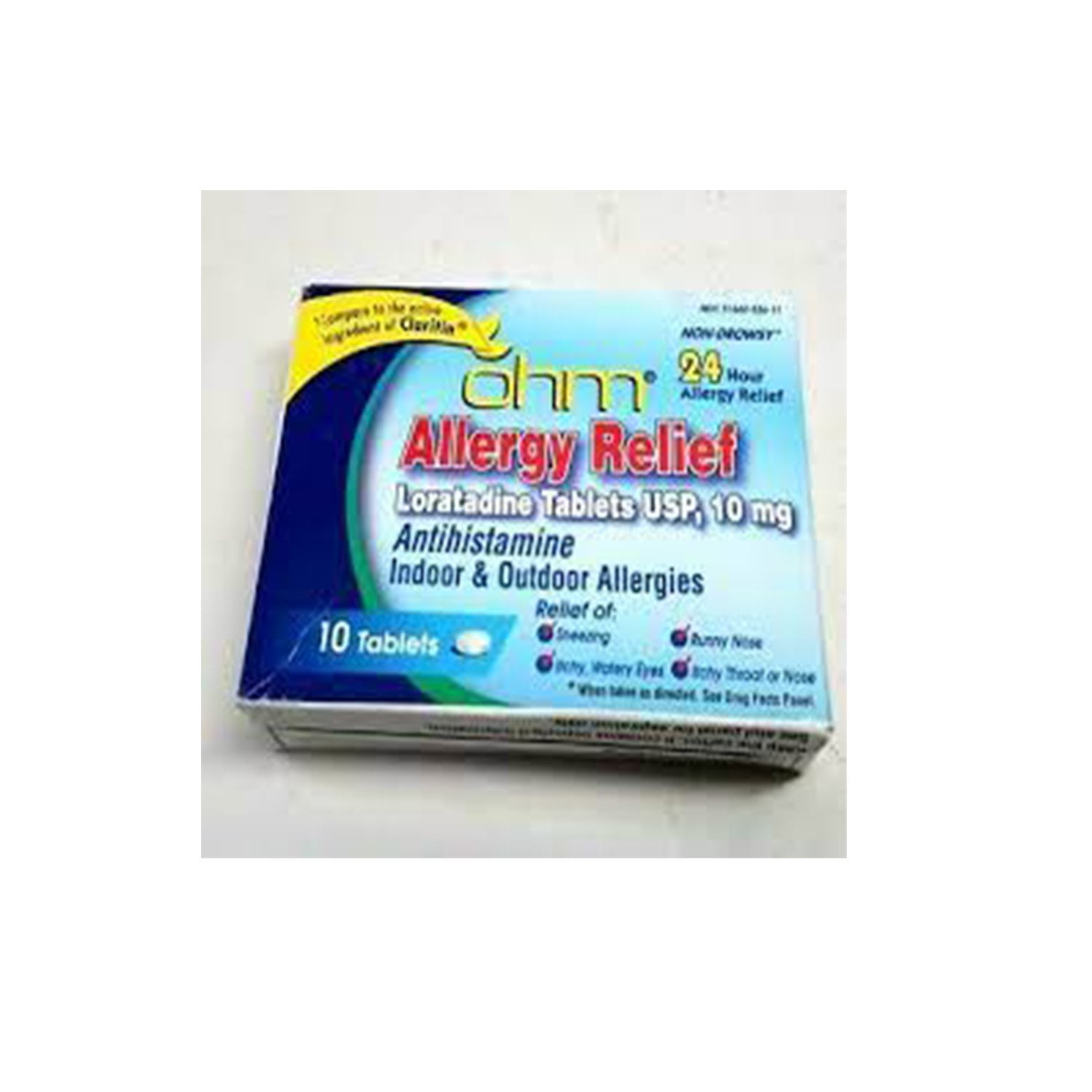 ohm Loratadine Usp 10 mg Allergy Relief Tablets 500 ea - (Pack of 2)