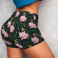 thumbnail image 4 of Fotbe Pink Sleeping Fox Seamless Shorts, Womens Workout Shorts High Waist Stretch Booty Short for Gym/Yoga/Running/Biking-X-Large, 4 of 9