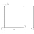 thumbnail image 2 of Sonneman 2816.03-3 Thin-Line Single Sided 36" Wide Led Linear Pendant - White, 2 of 3
