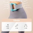 thumbnail image 3 of 5-Speed Handheld Massager Ring with Adjustable Belt, High Frequency Vibration Deep Tissue Body Massager with Adjustable Heat for Waist Legs Arms Muscle Relaxation (Blue), 3 of 7