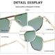 thumbnail image 3 of Polarized Sunglasses Womens Men Retro Oversized Square Vintage Fashion Shades Classic Large Metal Sun Glasses, 3 of 4