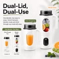 thumbnail image 5 of STARBIAO Portable Blender 19.6 oz Personal Juicer Cup, USB-C Rechargeable Mini Blender for Shakes & Smoothies, 12-Blade Stainless Steel, 4 Modes, Digital Display, Self-Cleaning, White, 5 of 13