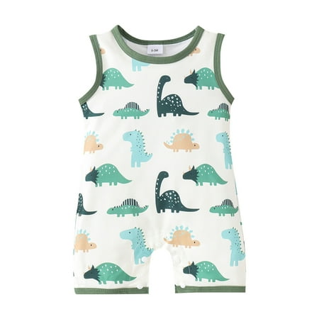 

XYIJANI Baby Girl Shorts Toddler Boys Short Sleeve Dinosaur Prints Pullover Romper Child Kids Jumpsuit Baby Boy Clothing 18 Months Girl Clothes Winter Baby Rompers Girl (Green 18M)