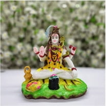 Lord Shiva Statue in Resin Shiva Sculpture Handcrafted God Statue Shiva Figurine Shiva Murti Meditating Shiva Murti Handmade God Idol Gods of God Indian Art Indian Temple Decor - AtoZ India Cart