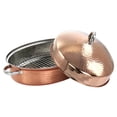 thumbnail image 7 of Gibson Home Radiance 17.5 Inch Stainless Steel Copper Plated Oval Roaster with Lid and Roasting Rack, 7 of 7