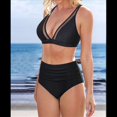 thumbnail image 4 of Traje de Baño de con Control de Abdomen para Mujer, Push Up, Cintura Alta, Negro, Talla L, 4 of 10