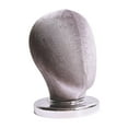 thumbnail image 4 of FITYLE Canvas Block Head Display Head (Height 25cm) Hat Display Stand and Hats Display Stand for Scarves Headwear Home Salon Gray Velvet, 4 of 10