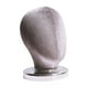 thumbnail image 4 of Cabeza de bloque de lienzo para exhibición de pelucas, cabeza de maniquí de estilo multiusos, cabeza de tela para Terciopelo Gris, 4 of 9