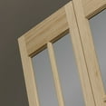 thumbnail image 3 of AWC Model 627 Traditional Divided Frosted Glass Bifold Door fits 24"w x 80"h Unfinished Pine, 3 of 3
