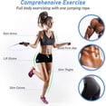 thumbnail image 3 of Cuerda para saltar negra y azul con mango de espuma agradable para la piel, longitud ajustable, antideslizante, adecuada para niños y adultos para entrenamiento físico y de resistencia, 3 of 5