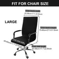 thumbnail image 6 of PiccoCasa Stretchy Office Chair Slipcover Swivel Computer Chair Cover, Black Large, 6 of 6